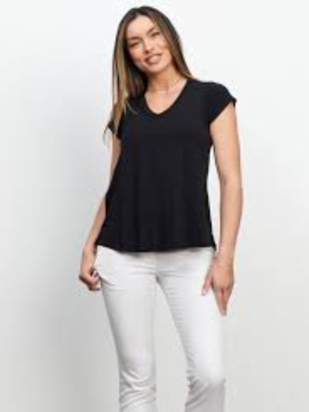 SheBird The Vera V Neck Short Sleeve Bra Tee